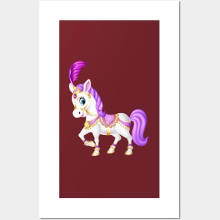 Pink Carousel Horse Posters and Art